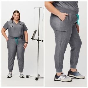 Figs Zamora Jogger Scrub Pants XXL Petite Graphite Nurse Healthcare Work Wear
